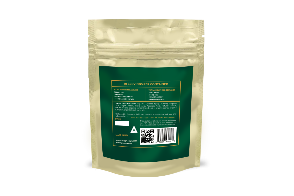 Hemponix Sleep+ Gummie with Valarian Root & Passion Flower - Image 3