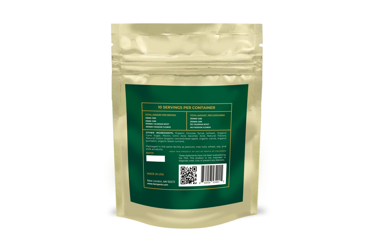 Hemponix Sleep+ Gummie with Valarian Root & Passion Flower - Image 4